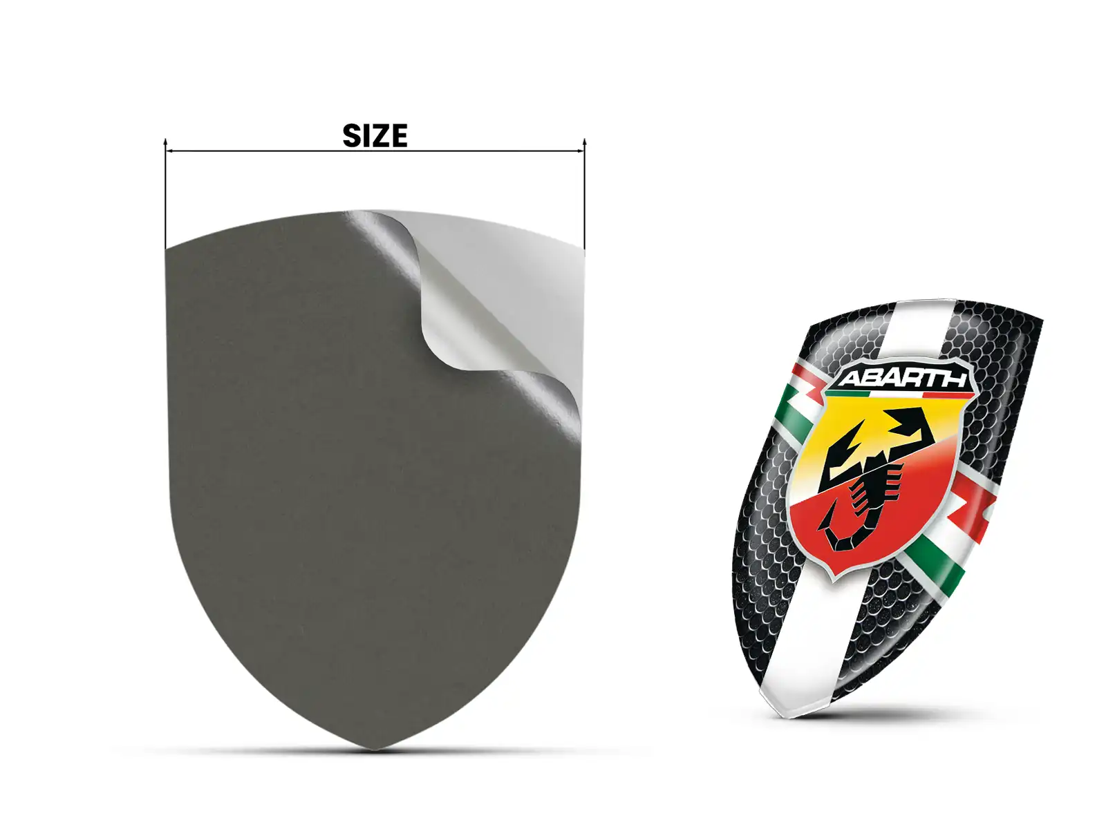 Fiat Abarth Autocollants Pare-Brise Style Max Pro Résistants